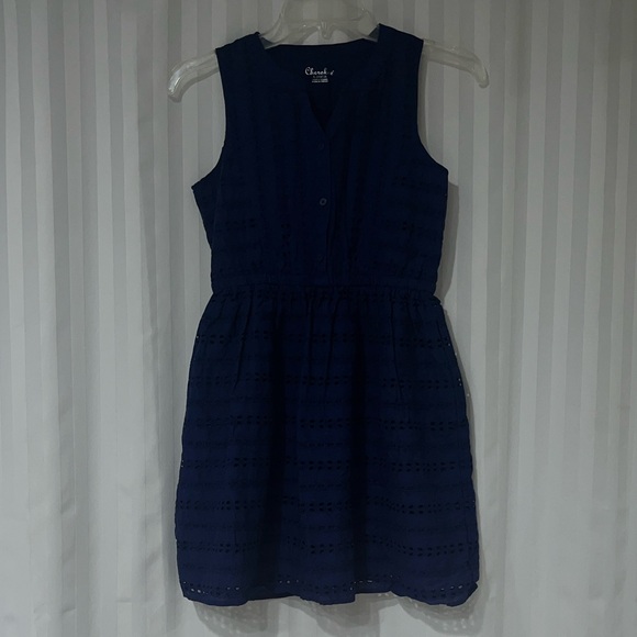 Cherokee Navy Dress with Eyelet Detail - Picture 1 of 12